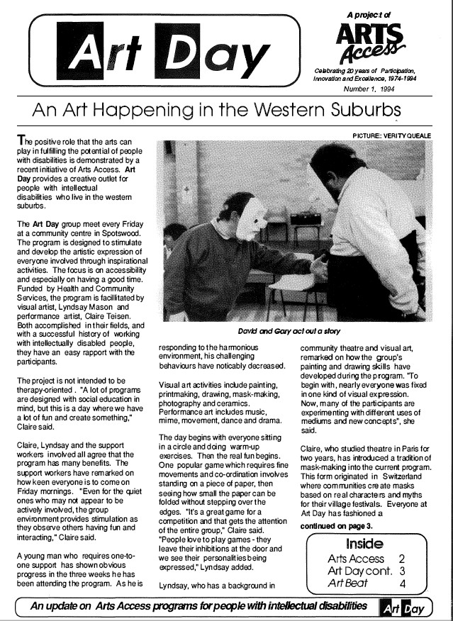 Image of Arts Access Arts Access Art Day Number 1 1994