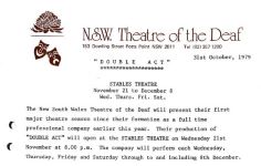 Image of Australian Theatre of The Deaf - NSW Theatre of the Deaf - Double Act - Promotional Flyer