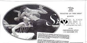 Image of ustralian Theatre of The Deaf - Savant - Program