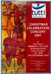 Image of Tutti Ensemble 'Christmas Celebration Concert' 2007 Promotional Poster