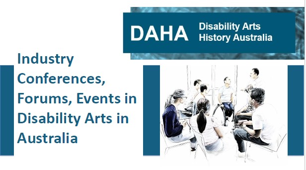 Image of Disability Arts History Australia 'Conferences' Infographic