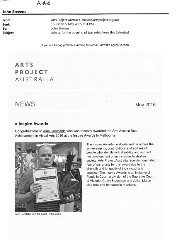 Image of Arts Project Australia - ENews - 20160505