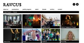 Image of Rawcus Public Projects, website captured 2024