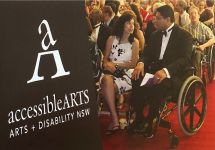 Image of Accessible Arts - Inclusive Leadership: Innovation and Impact keynote address by Betty Siegel Director of Accessibility at the Kennedy Centre for Performing Arts in Washington - Promotional Card