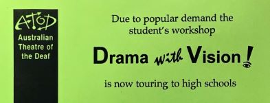 Image of Australian Theatre of The Deaf - Drama With Vision Workshop Information - Tour