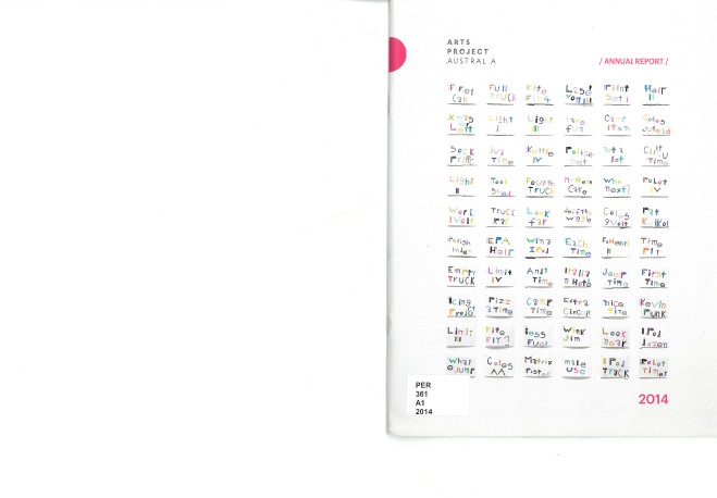 Image of Arts Project Australia - Annual Report 2014