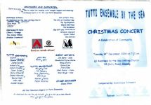 Image of Tutti Ensemble 'Christmas Concert 2004' Program
