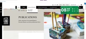Image of DADAA  Publications Webpage, captured 2021