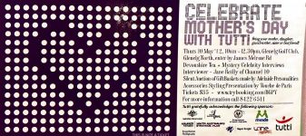 Image of Tutti Arts 'Celebrate Mother's Day With Tutti' Promotional Card