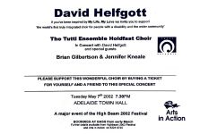 Image of Tutti Ensemble - Holdfast Choir - HighBeam Festival Concert 2002 - Invitation Card