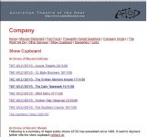 Image of Arts Access Victoria website - Australian Theatre of the Deaf - Archives:Past Shows 1999-2008, captured 2009
