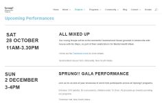 Image of Sprung!! Integrated Dance Theatre - Program 2018, website captured 2019