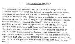 Image of Australian Theatre of The Deaf - NSW Theatre of the Deaf - History, Work, and Theatre In Education 1982