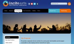 Image of InCite Arts - Programs, and 2012, 2013, 2014 Annual Reports website