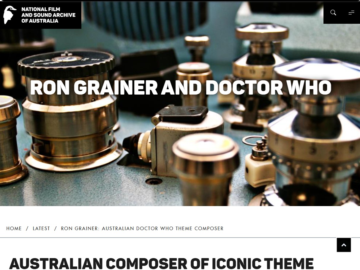 Image of Ron Grainer and Doctor Who - Interview - NFSA