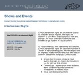 Image of Arts Access Victoria website - Australian Theatre of the Deaf - Entertainment Nights