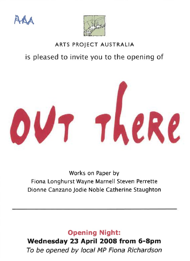 Image of Arts Project Australia - Out There Exhibition 2008 - Promotional Poster