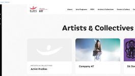 Image of Tutti Arts - Website - Artist Collectives, captured 2023
