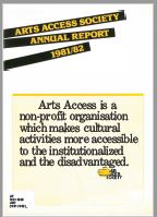 Image of Arts Access Victoria – Arts Access Society Annual Report 1981-82