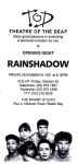 Image of Australian Theatre of The Deaf opening night invitation for show Rainshadow