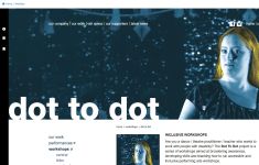 Image of Restless Dance Theatre website, 'Dot to Dot', captured 2020 