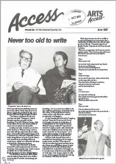Image of Arts Access Victoria - Arts Access Society Inc. - Access Newsletter June 1987