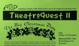 Image of Australian Theatre of The Deaf - TheatroQuest II - Fundraiser