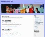 Image of Access Arts Annual Reports 2005-2011 webpage