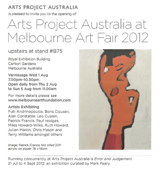 Image of Arts Project Australia - Melbourne Art Fair 2012 - Promotional Card