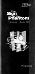 Image of Australian Theatre of The Deaf - The Sign of the Phantom - Program