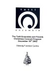 Image of Tutti Ensemble Choir Christmas Concert 2002 Program