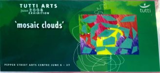 Image of Tutti Arts - Mosaic Clouds Exhibition 2008 Invitation - Promotional Card