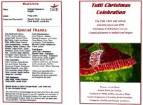 Image of Tutti Ensemble Choir 'Christmas Celebration Concert' 2008 Program