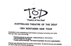 Image of Australian Theatre of The Deaf - Northern NSW - Program