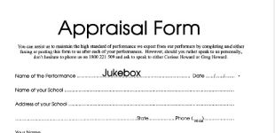 Image of Australian Theatre of The Deaf - Jukebox - Appraisal Form
