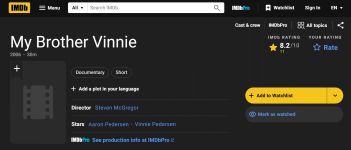 Image of My Brother Vinnie - IMDB webpage